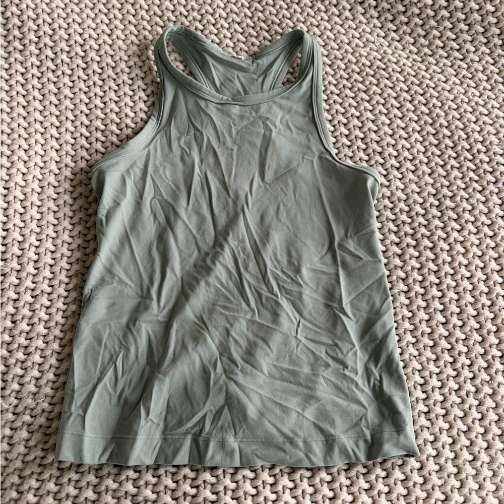 Green align tank top
